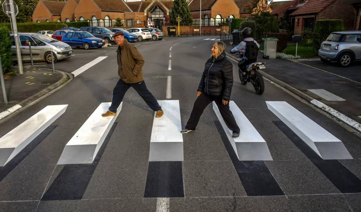 Gli attraversamenti pedonali tridimensionali, street art e sicurezza