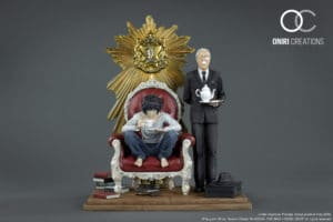 Death note: l & watari diorama oniri creazioni 42 cm statua resina