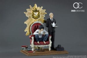 Death note: l & watari diorama oniri creazioni 42 cm statua resina