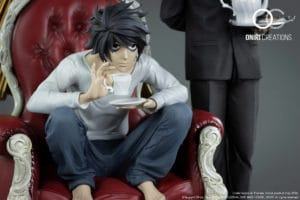 Death note: l & watari diorama oniri creazioni 42 cm statua resina