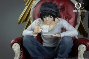 Death note: l & watari diorama oniri creazioni 42 cm statua resina