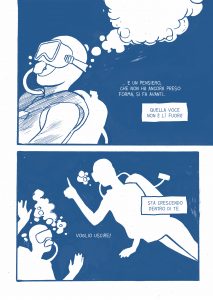 Immagine pagina graphic novel quando tutto diventò blu