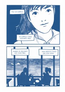 Immagine pagina graphic novel quando tutto diventò blu