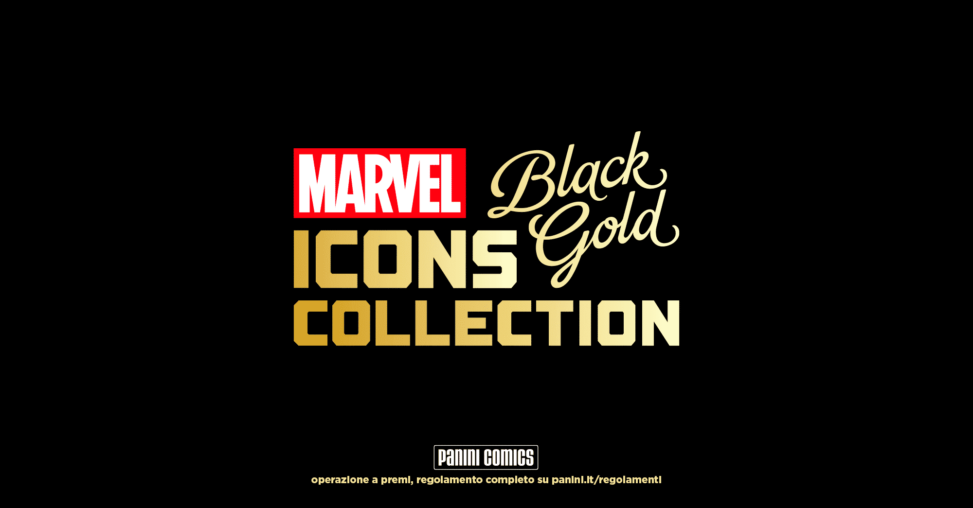 Marvel black gold icon collection