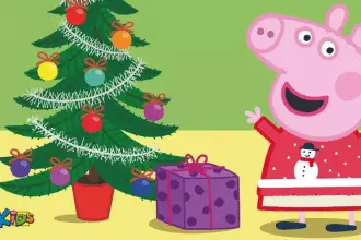 Peppa pig con masha e orso per il natale dei più piccoli