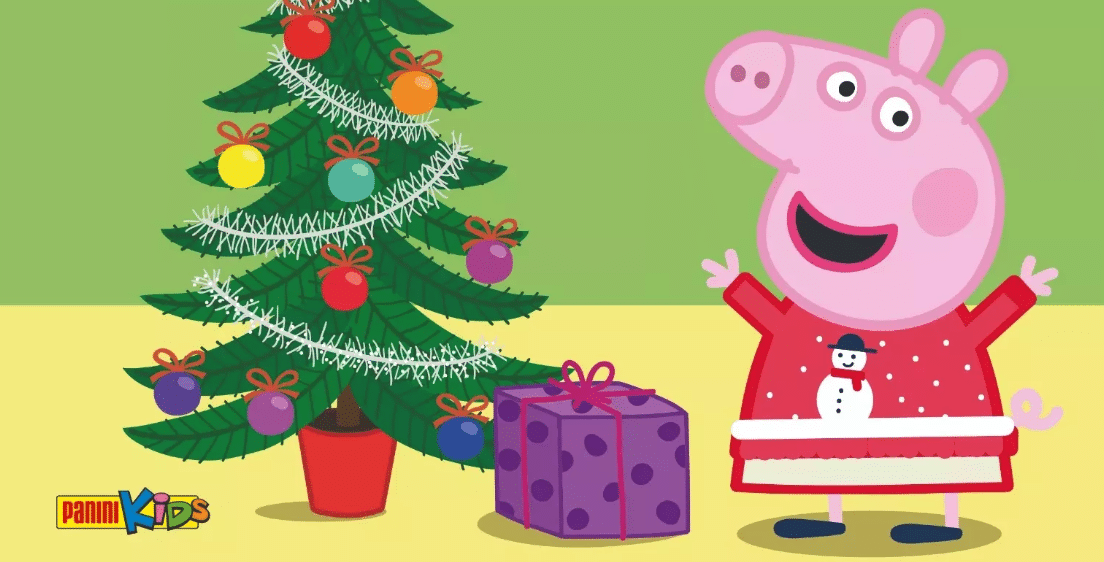 Peppa pig con masha e orso per il natale dei più piccoli