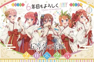 The quintessential quintuplets, mostrata l'immagine per il nuovo anno