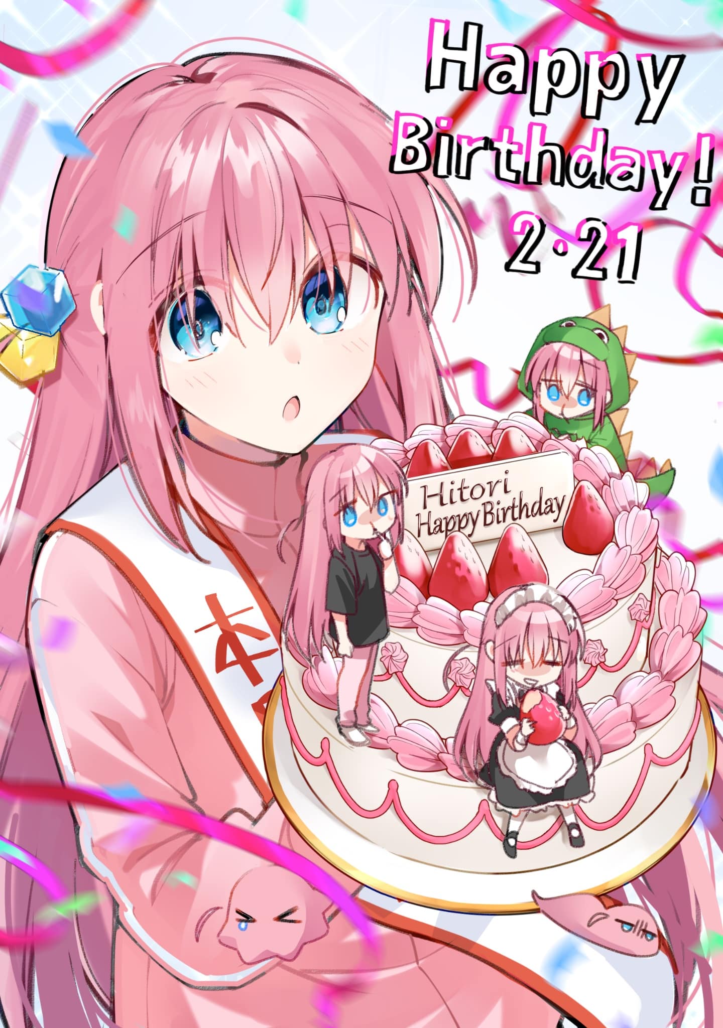 Bocchi the rock, nuova illustrazione realizzata dall’autore