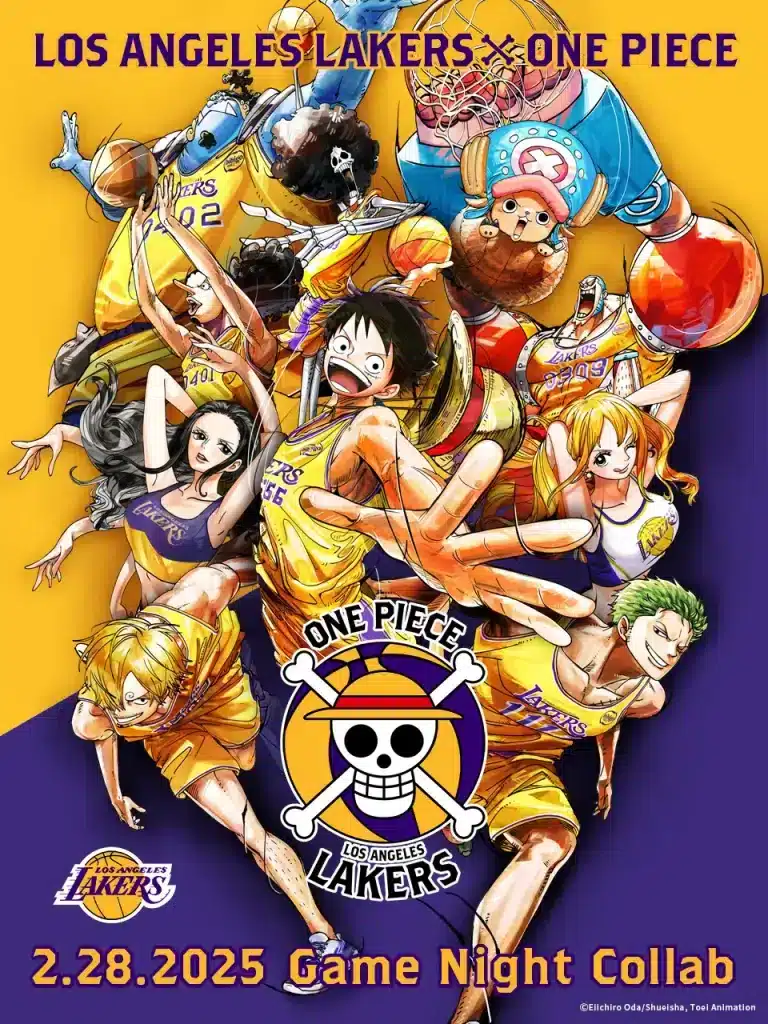 One piece svela la nuova collaborazione con i los angeles lakers