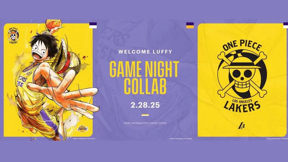 One piece svela la nuova collaborazione con i los angeles lakers