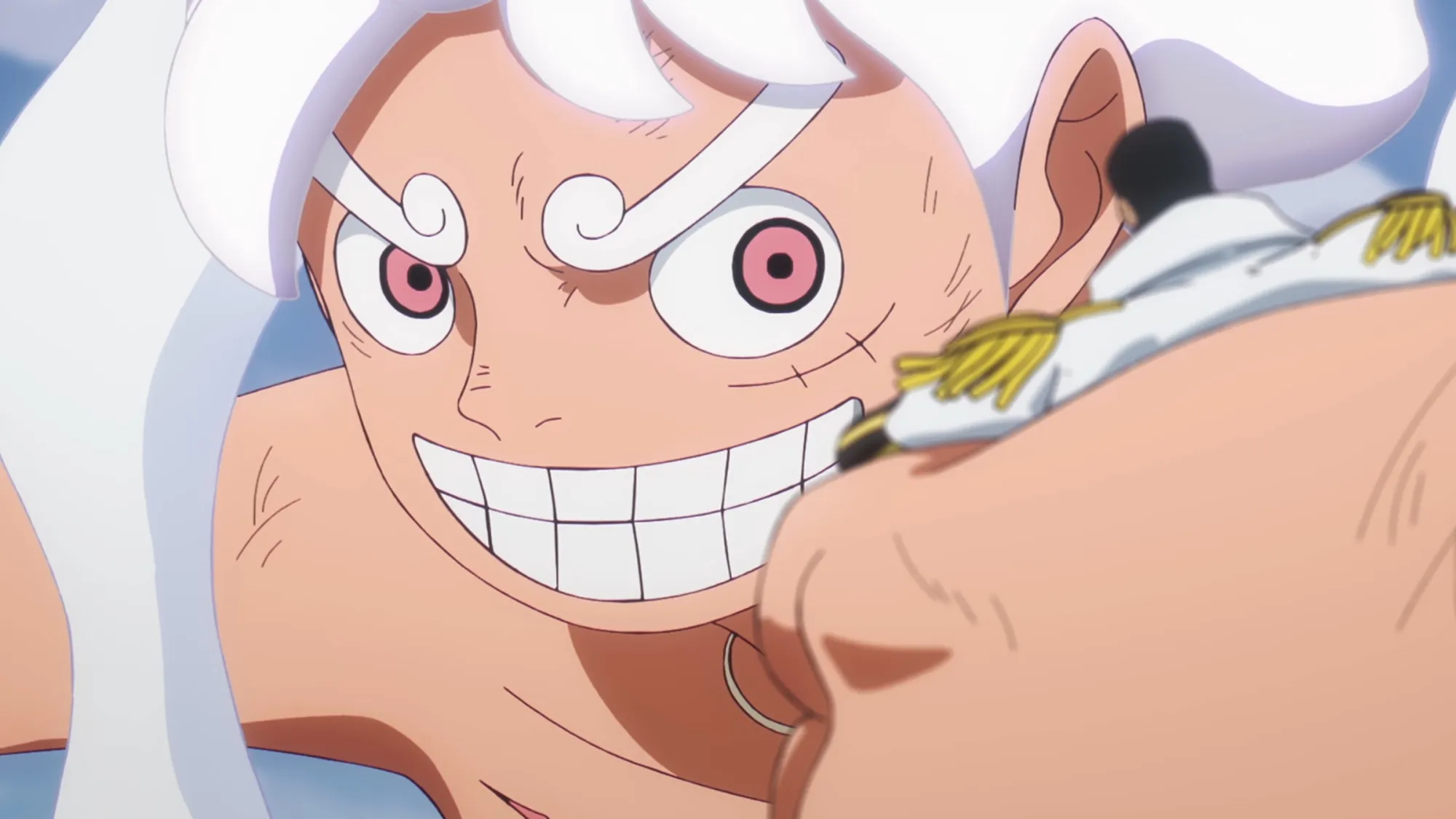 One piece episodio 1127, luffy gear 5 contro kizaru