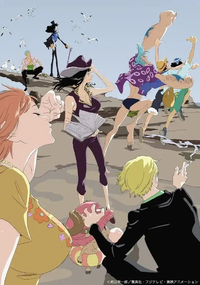 One piece sorprende con una nuova illustrazione nostalgica dei mugiwara