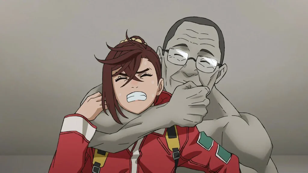 Dandadan s2 episodio 1: la turbo-nonna salva momo mentre inizia lo scontro con lo tsuchinoko Dandadan