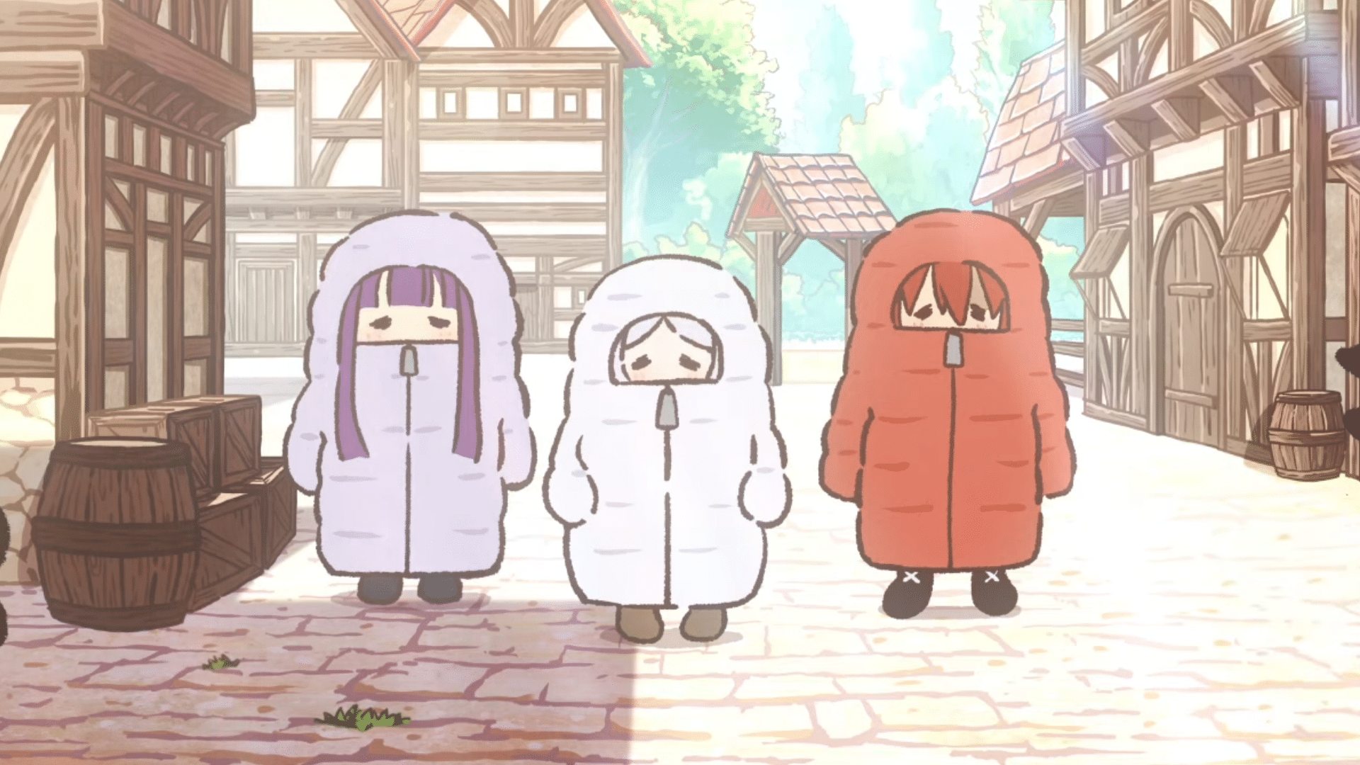 Frieren, stark e fern usano la magia contro il caldo nel nuovo mini-episodio chibi!