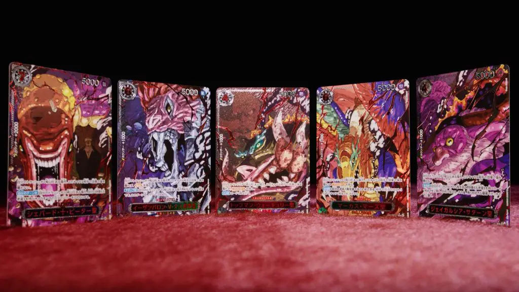 One piece - gege akutami, creatore di jujutsu kaisen, contribuisce alla creazione di cinque carte da gioco One piece