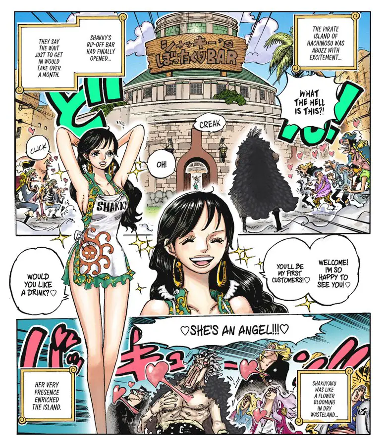 One piece capitolo 1157: harald contro il governo mondiale mentre shakuyaku diventa il tesoro di hachinosu