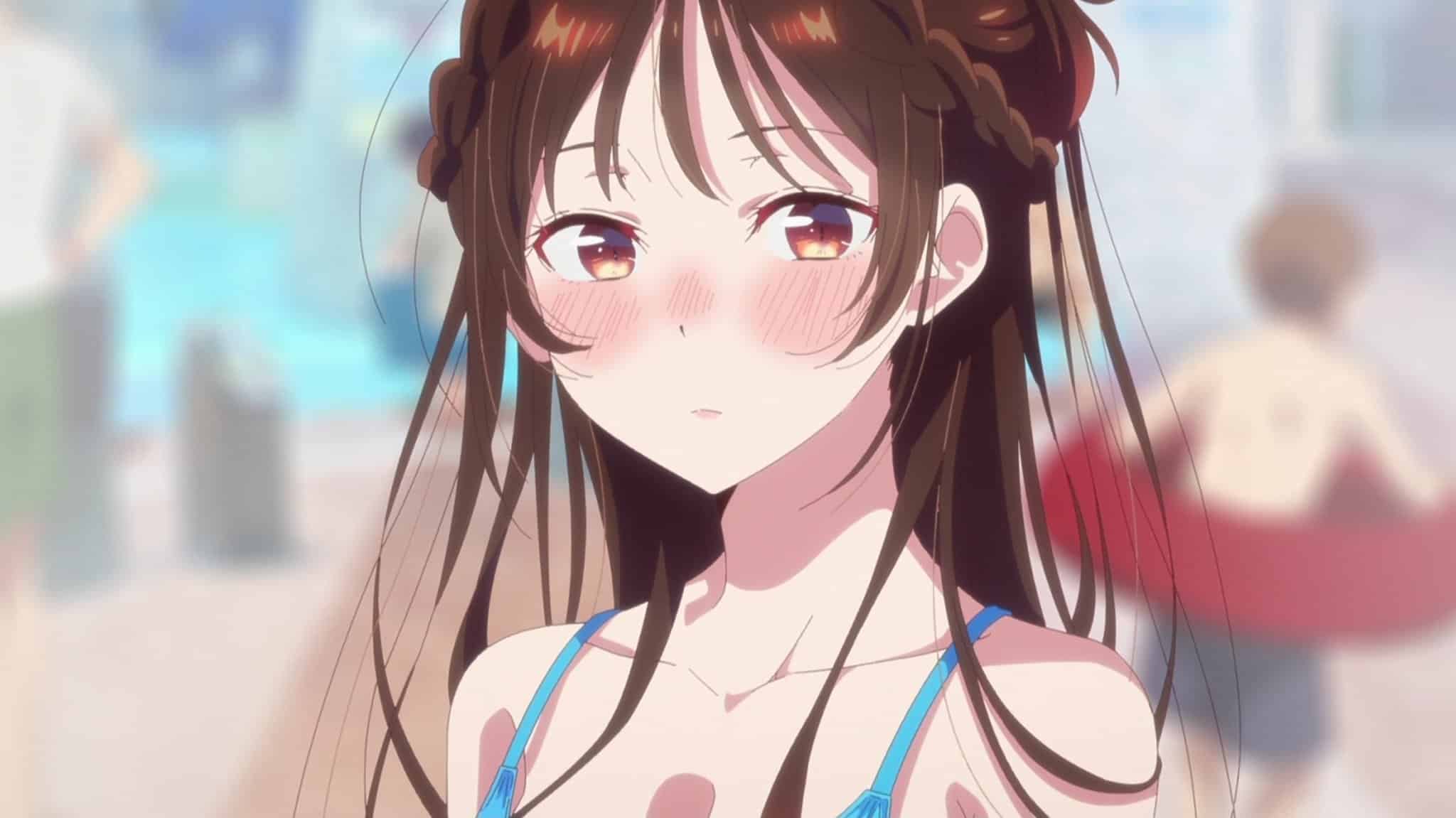 Rent-a-girlfriend 4 episodio 8: kazuya aiuta chizuru al parco acquatico, ma la gelosia di mami accende il dramma