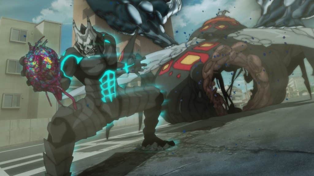 Kaiju no. 8 s2 ep 3: kafka si trasforma e insieme a narumi abbatte kaiju no. 9