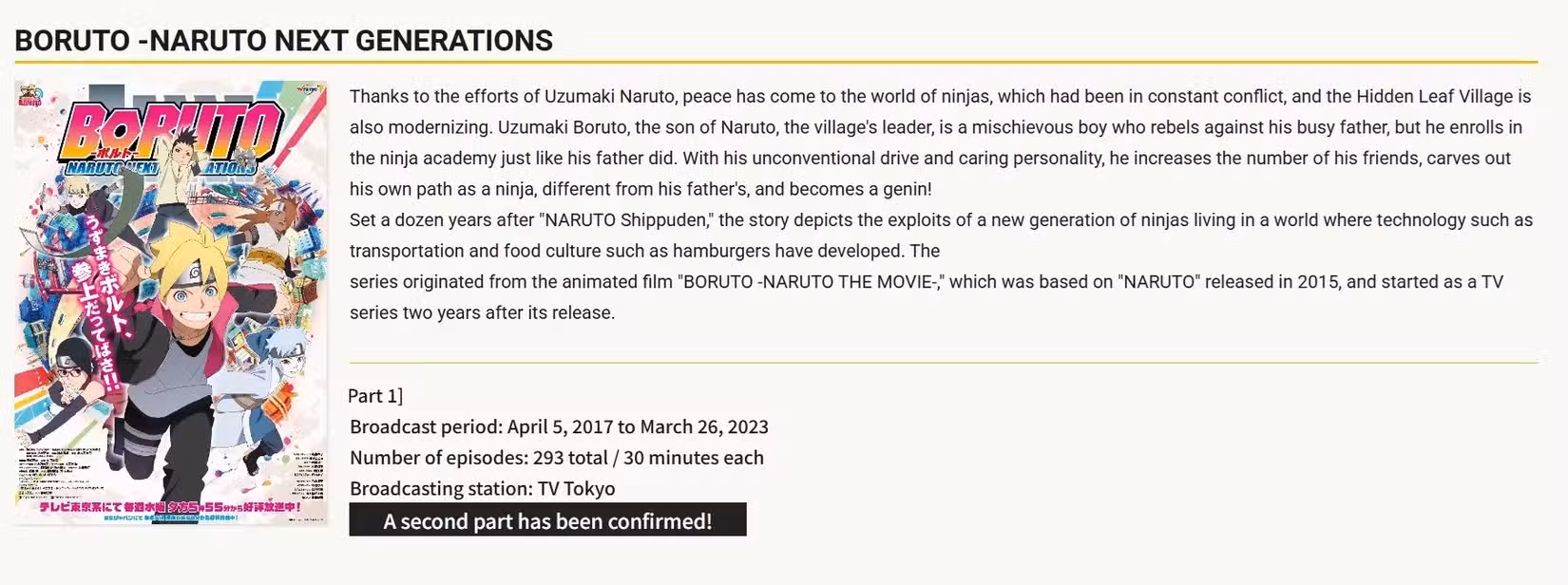 Boruto naruto next generations ordine di visione