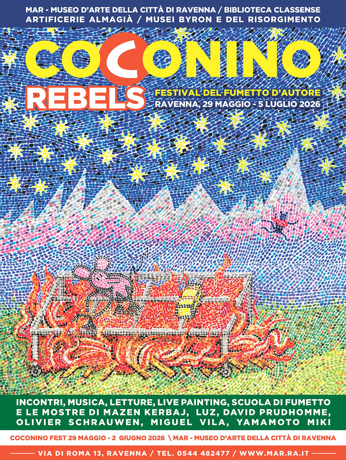 Coconino Fest 2026 porta manga e musica a Ravenna