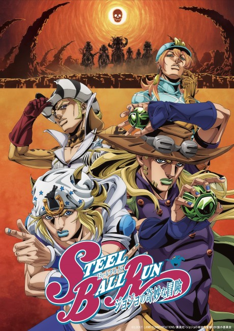 Steel ball run jojo's bizarre adventure 2nd - 3rd stage - copertina anime