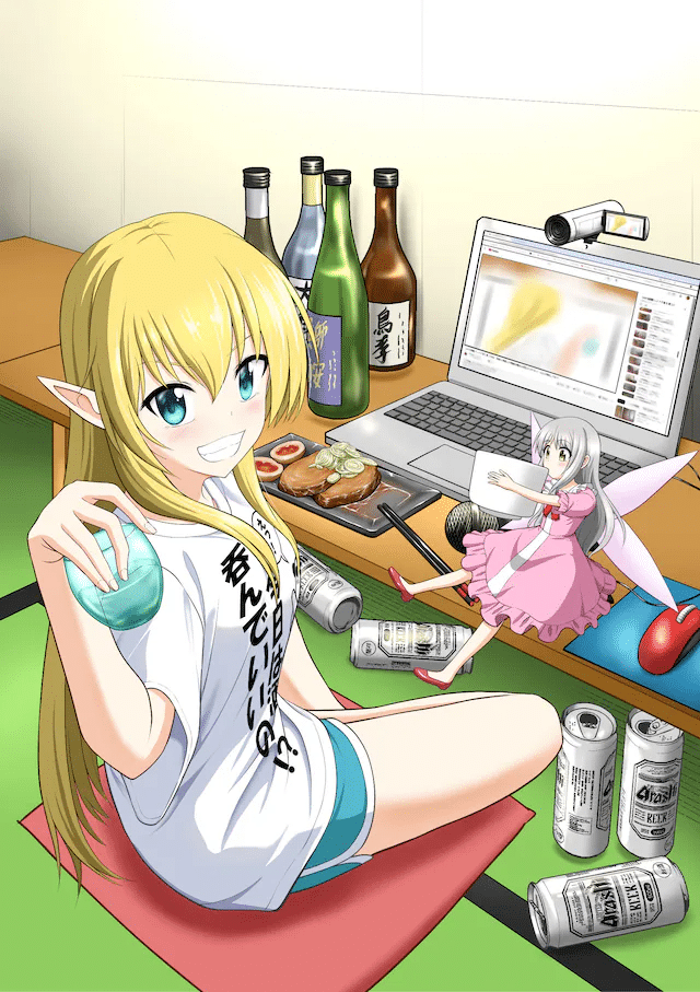 TS Elf-san no Sakenomi Haishin e Mentomori to Kimyō na Game, iniziate le serie
