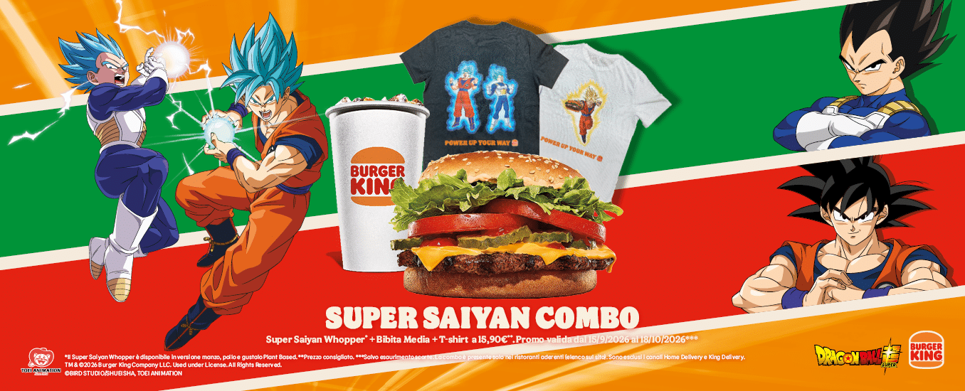 Burger king x dragon ball super in italia: menu, prezzi e 6 figure