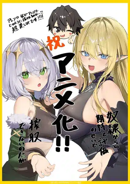 Dorei kara no kitai to hyōka no sei de sakushu dekinai nodaga ottiene un anime